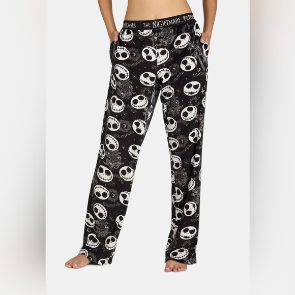 Nightmare Before Christmas Women’s Lightweight Velour Sleep Pants - Picture 4 of 6